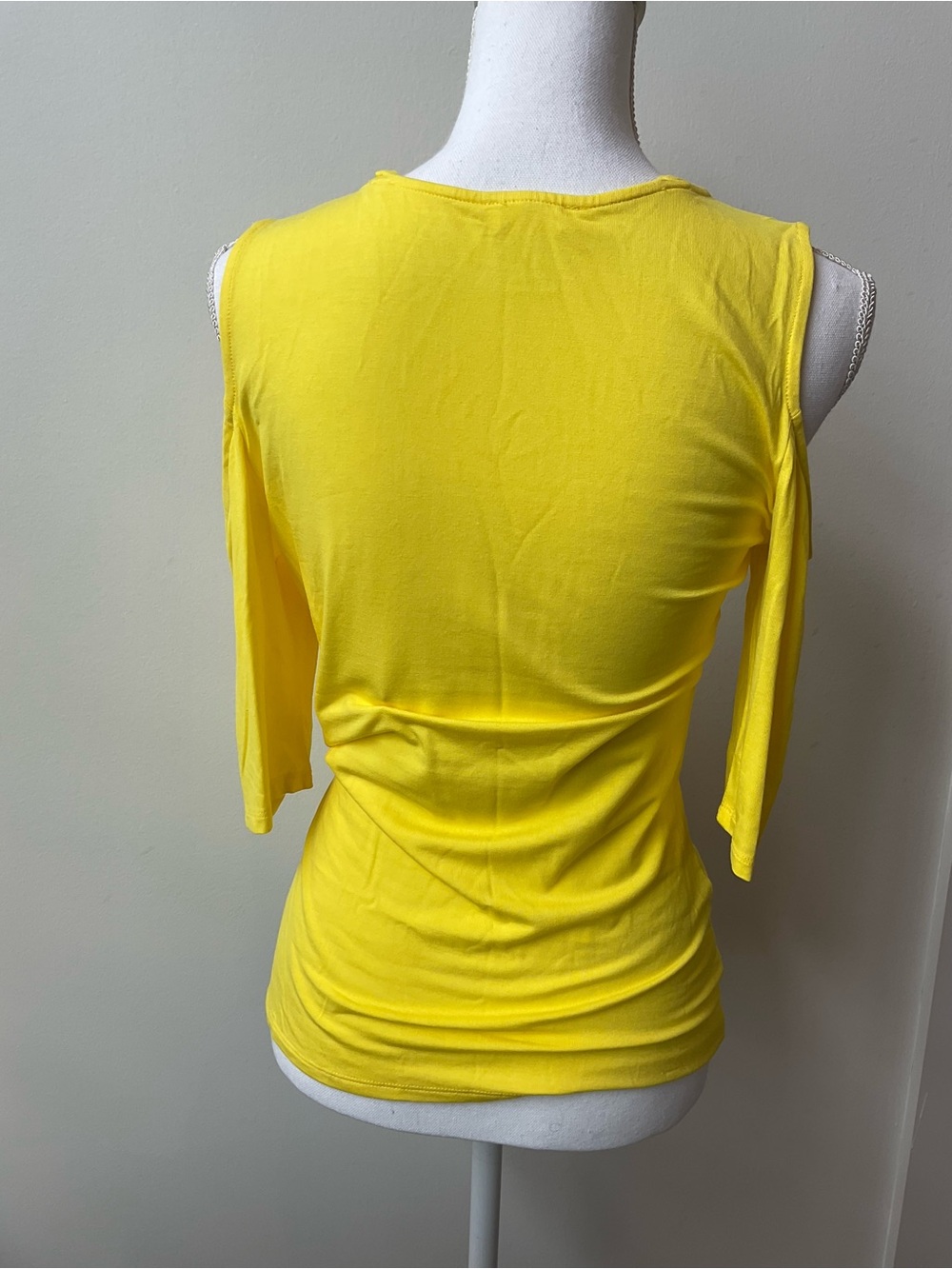 VENUS Bright Yellow Cold-Shoulder Tank Top - Picture 3 of 6
